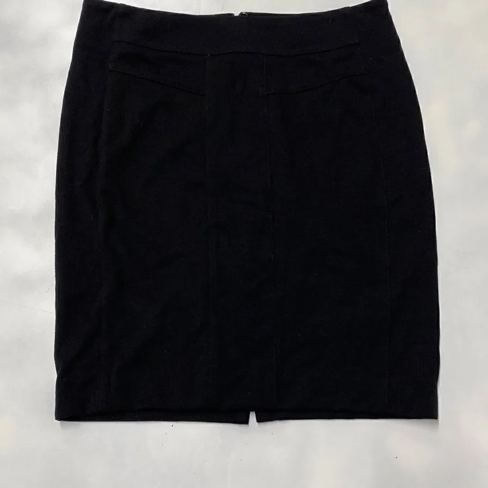 Womens CAbi‎ Ponte Knit Pencil Skirt Womens 4 Black Straight Solid Casual Office